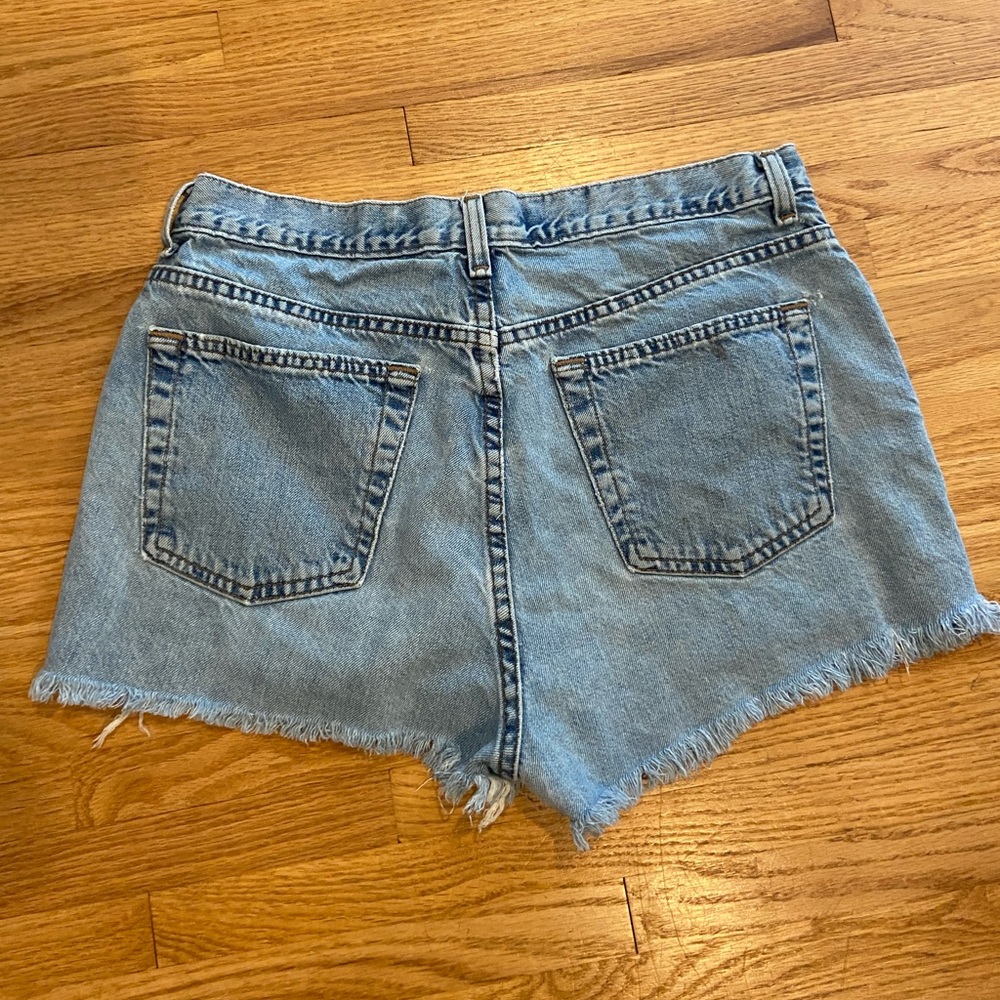 Gap flare denim shorts